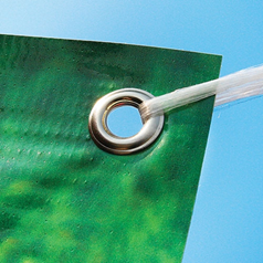 Grommet in banner