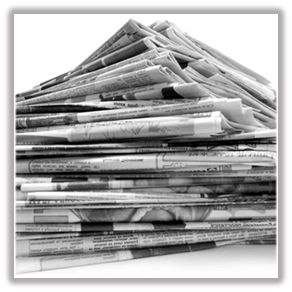 stack of newspapers