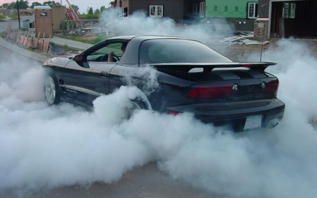Muscle car burnout