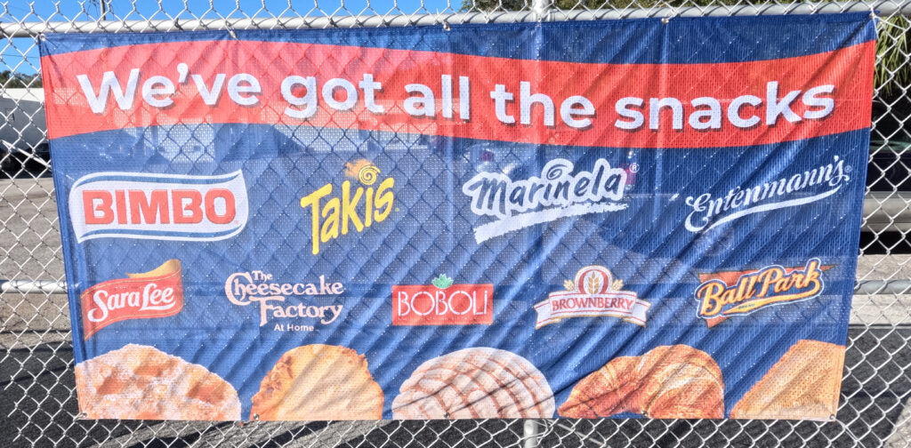 Aero mesh fence banner