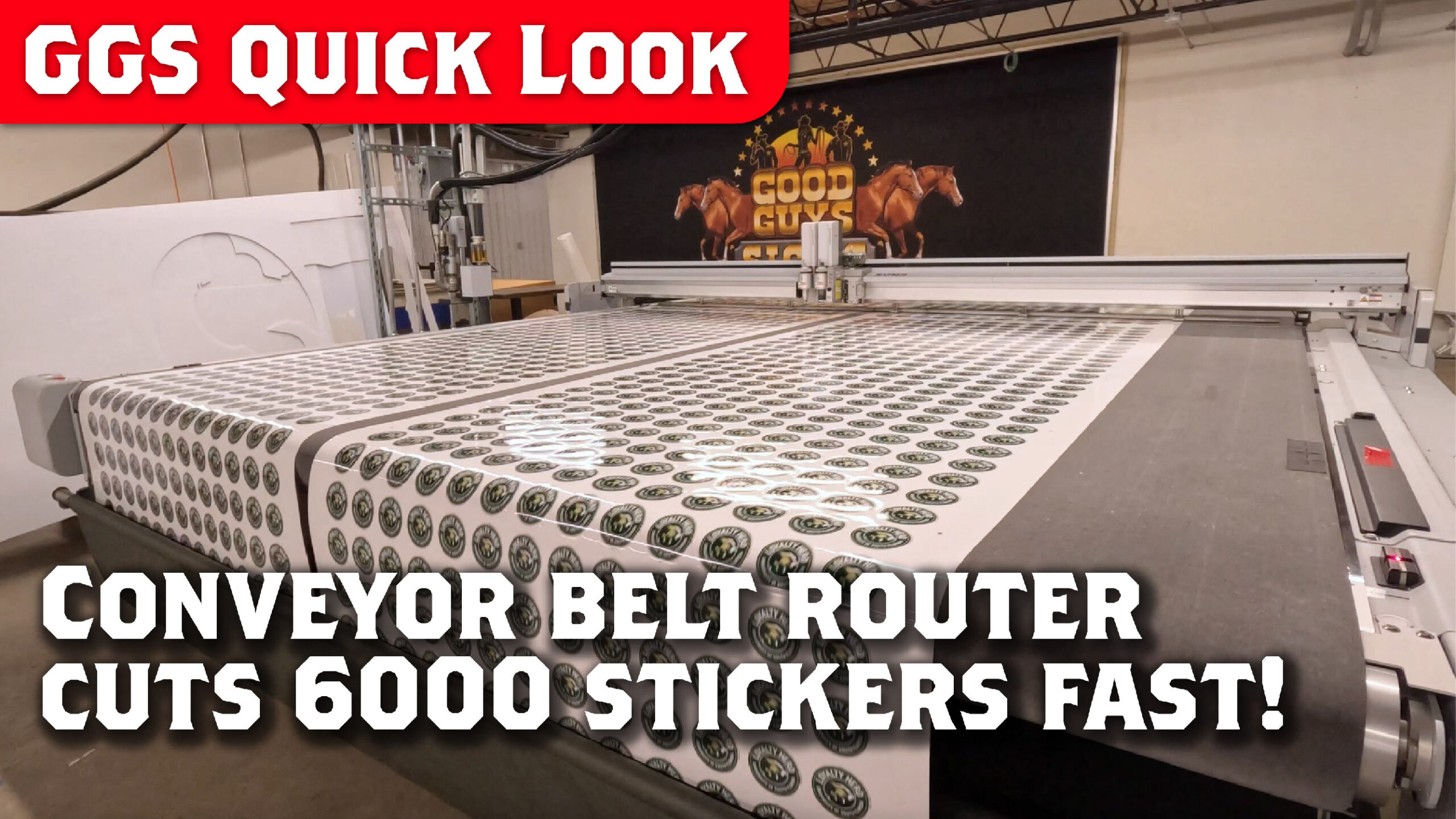 Zund Conveyor Belt Router Cuts 6000 Stickers Fast!