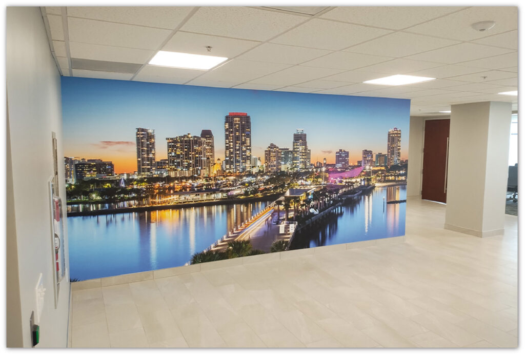 indoor wall mural using 3M™ 40C