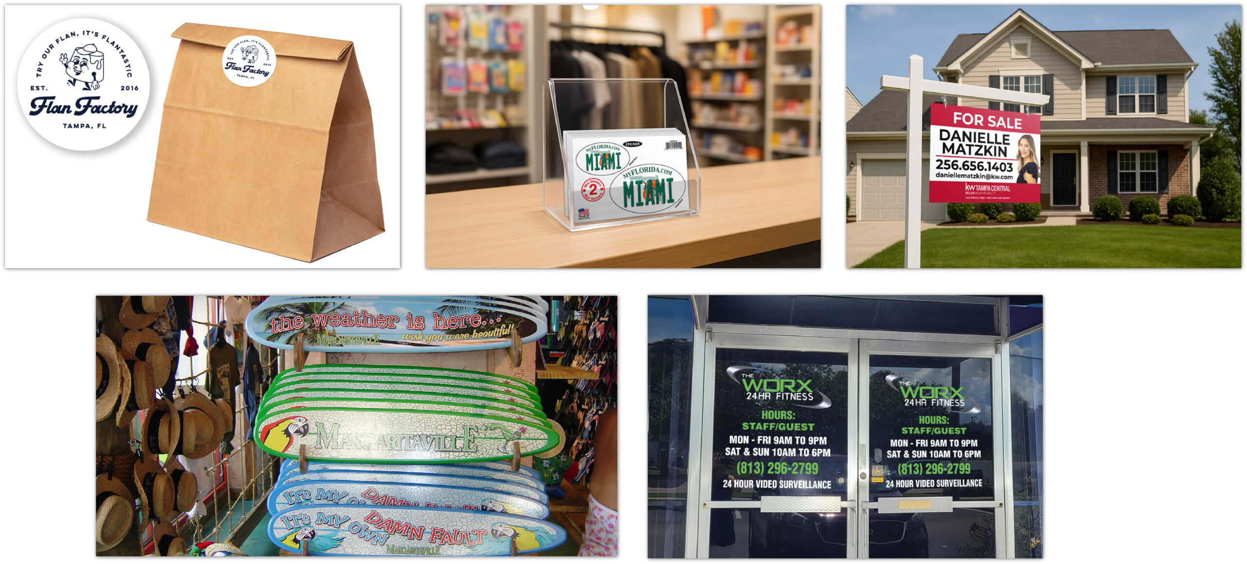 sticker decals collage