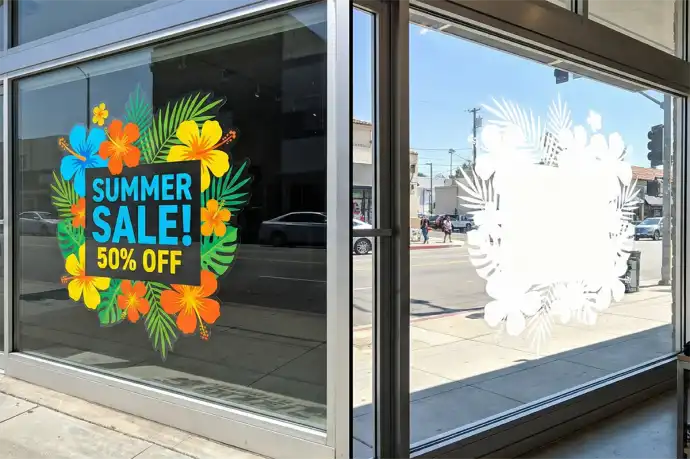 Clear Static Cling Window Decals & Temporary Glass Graphics