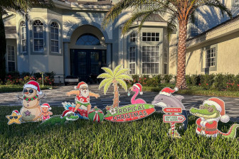 Tropical Christmas Yard Sign Kit - Ready To Ship