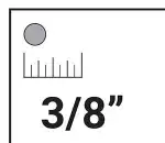 3/8"
                                                      