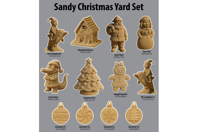 Sandy Christmas Yard Sign Kit - Ready To Ship