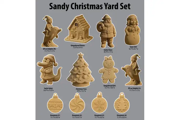 Sandy Christmas Yard Sign Kit - Ready To Ship
