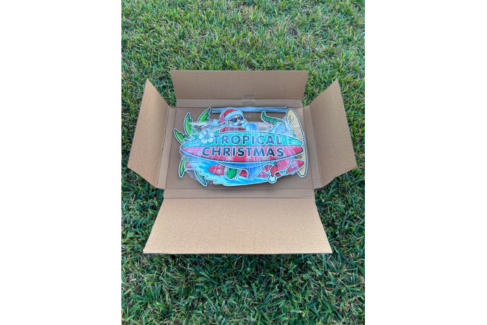 Tropical Christmas Yard Sign Kit - Ready To Ship