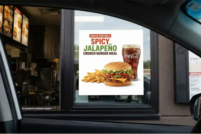 White Custom Static Cling Window Decals