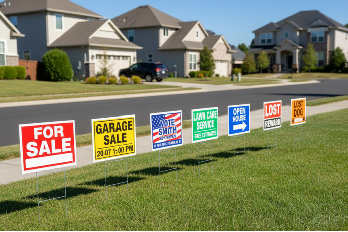 Yard Signs with Stakes