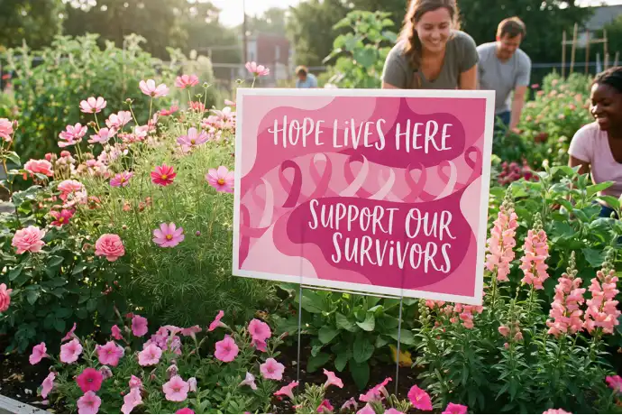 Breast Cancer Awareness Yard Signs 