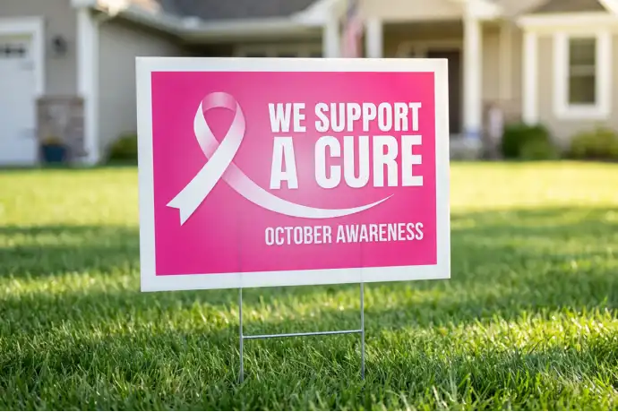 Breast Cancer Awareness Yard Signs 