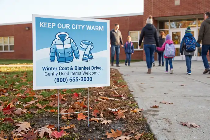 Charity Drive Yard Signs
