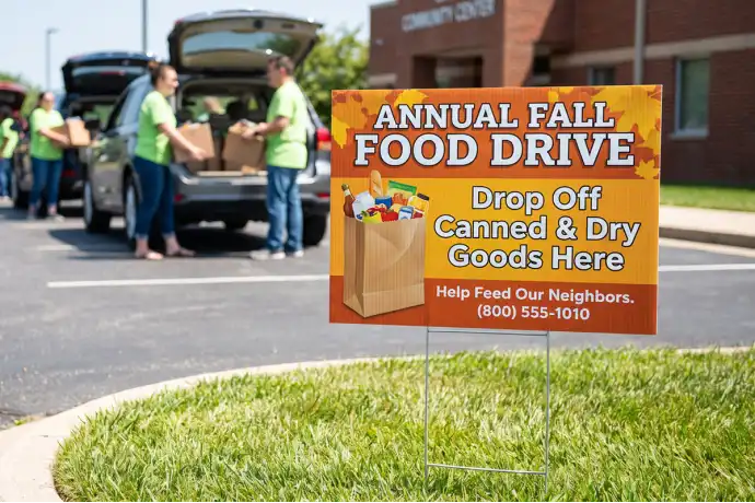 Charity Drive Yard Signs