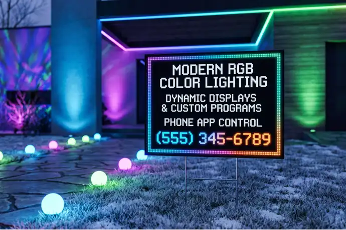 Christmas Light Installation Yard Signs