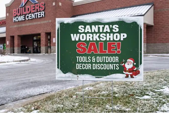 Christmas Sale Yard Signs