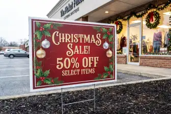 Christmas Sale Yard Signs