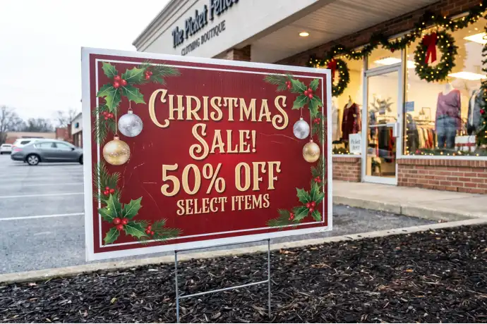 Christmas Sale Yard Signs