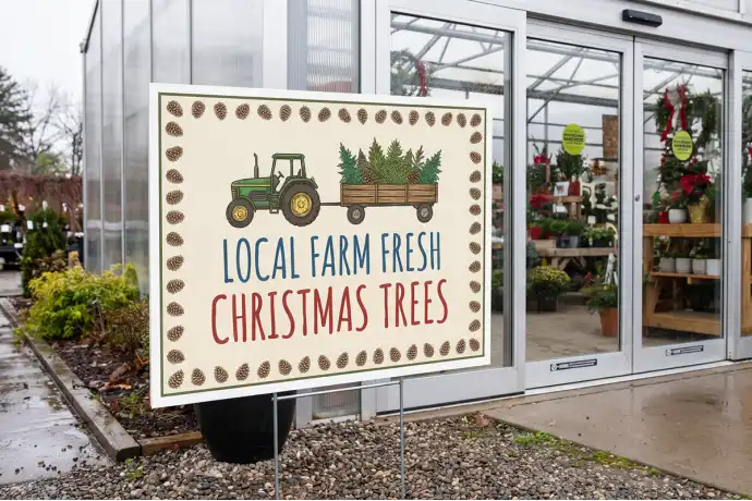 Christmas Tree Lot Yard Signs