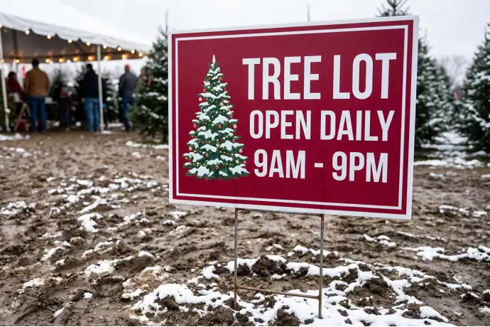 Christmas Tree Lot Yard Signs