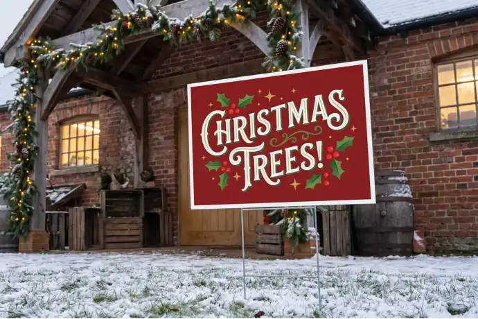 Christmas Tree Lot Yard Signs