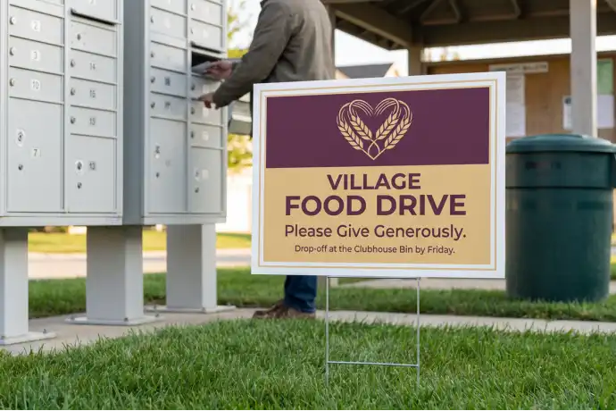 Food Drive Yard Signs