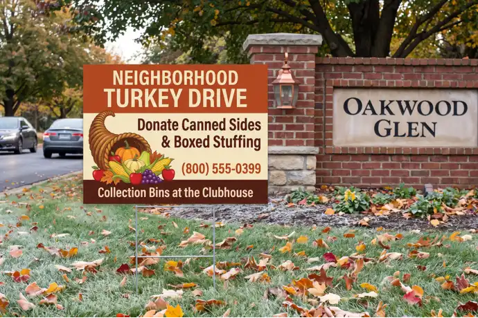 Food Drive Yard Signs