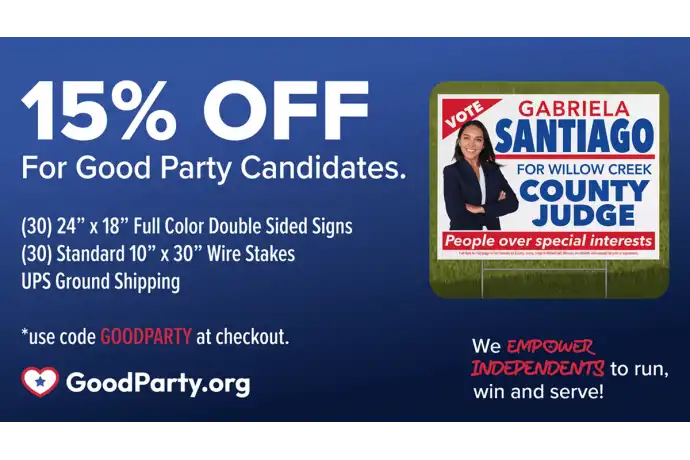 Good Party Campaign Yard Sign Package