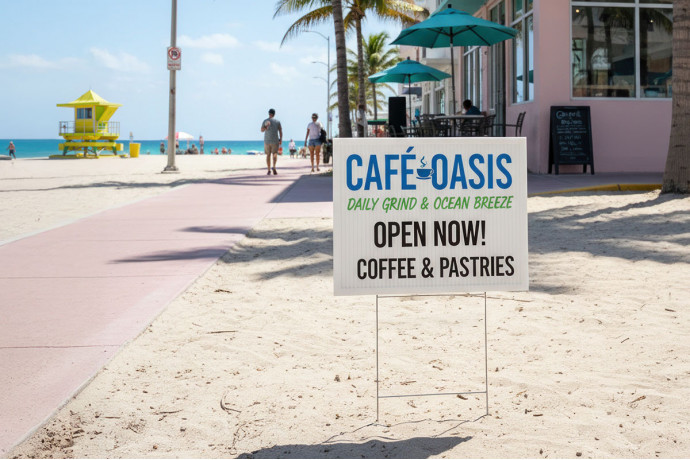 Custom Outdoor Lawn Signs - Miami