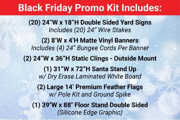 Black Friday Retail Promo Kit - Ready To Ship