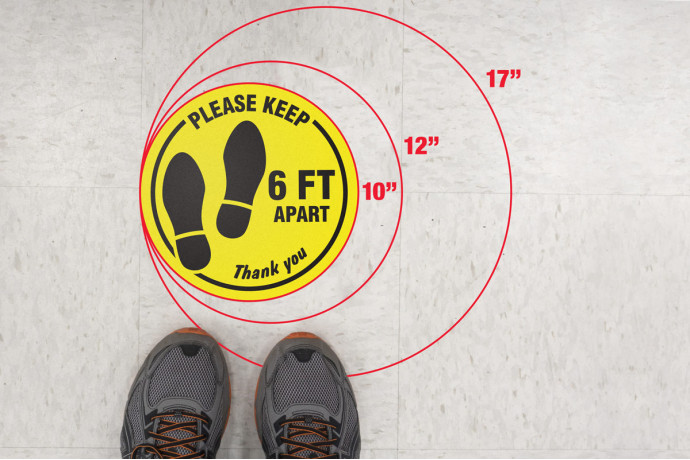 Social Distancing Floor Decals