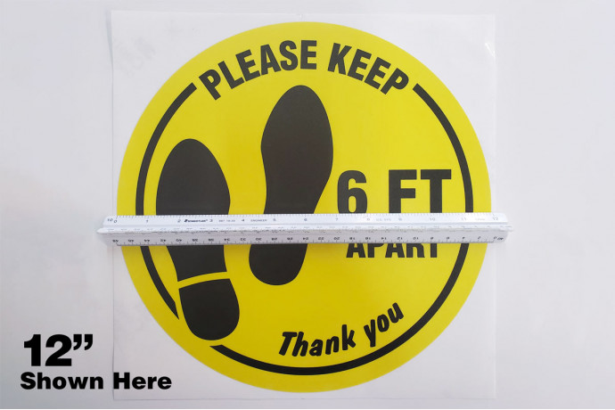Social Distancing Floor Decals