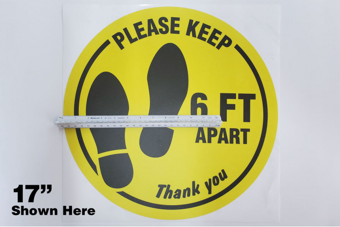 Social Distancing Floor Decals