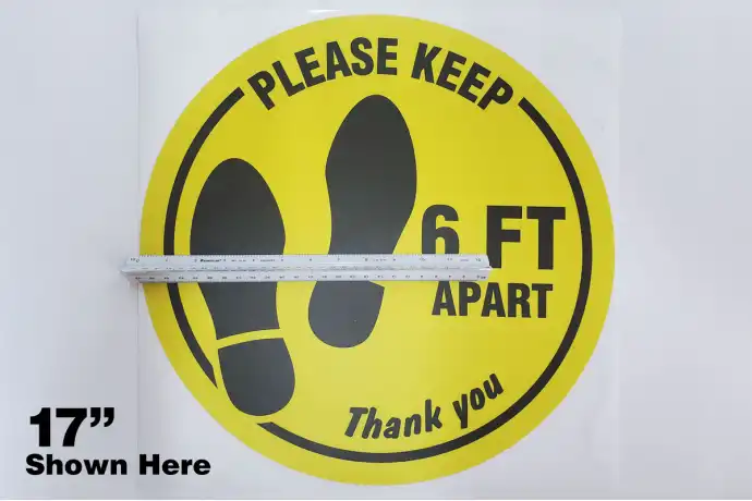 Social Distancing Floor Decals