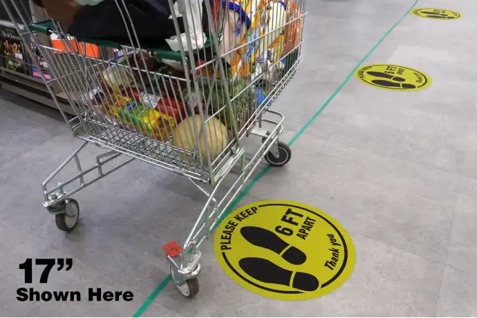 Social Distancing Floor Decals