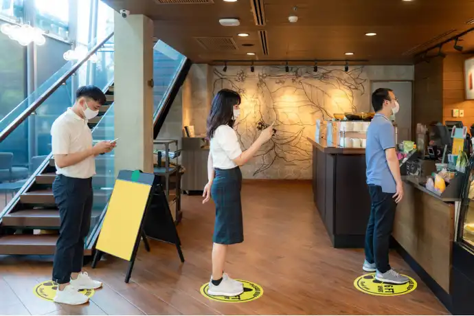 Social Distancing Floor Decals