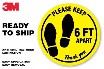 Social Distancing Floor Decals