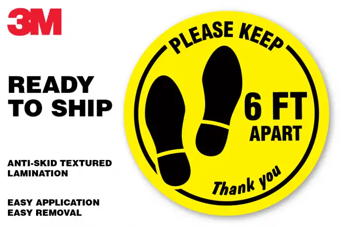 Social Distancing Floor Decals