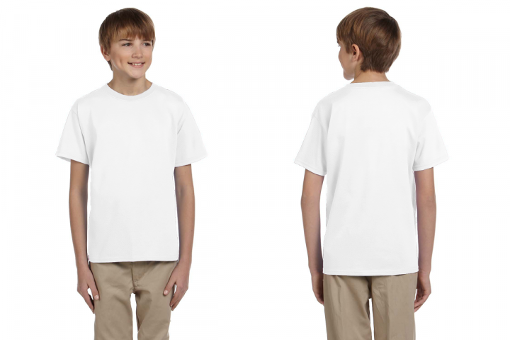 Gildan G200b Ragazzi T-Shirt Bianca - 100% Cotone - Taglia M (10-12 Anni)