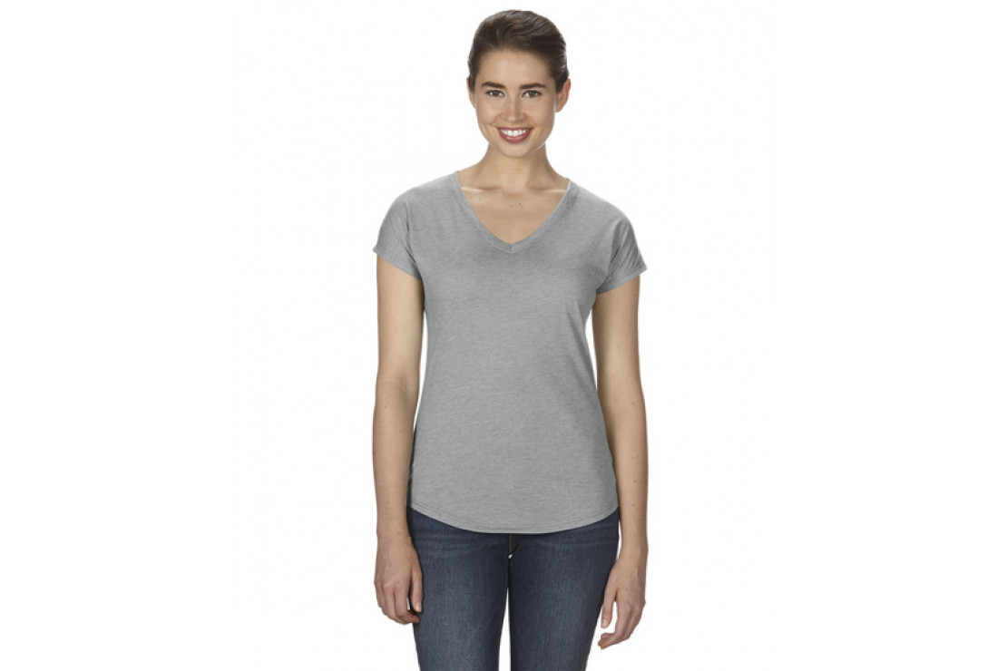 Anvil 6750 Ladies Tri-blend V-Neck T-Shirt