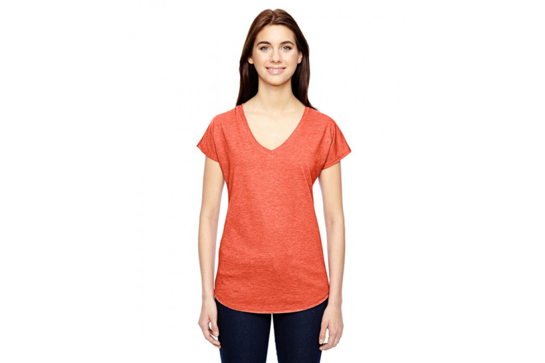 Anvil 6750 Ladies Tri-blend V-Neck T-Shirt