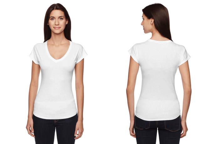 Anvil 6750 Ladies Tri-blend V-Neck T-Shirt Anvil 6750 Ladies Tri-blend V-Neck T-Shirt