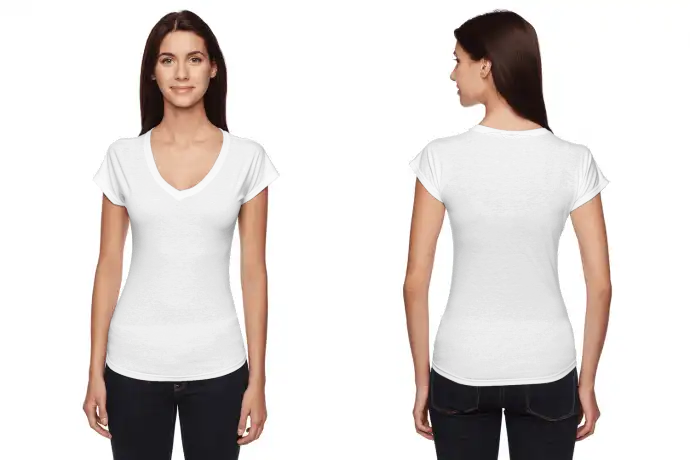Anvil 6750 Ladies Tri-blend V-Neck T-Shirt