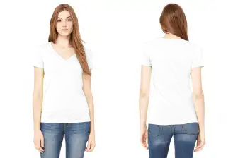 Bella B6035 Ladies Jersey Deep V-Neck