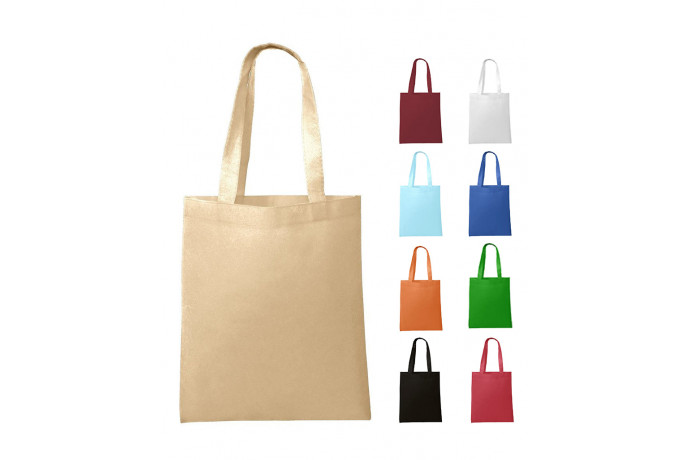 Economy Non-Woven Medium Sized No-Gusset Tote Bags