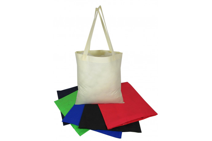 Economy Non-Woven Medium Sized No-Gusset Tote Bags