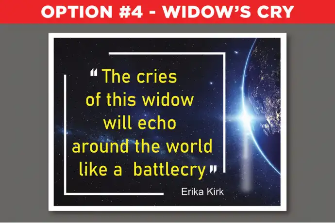 Charlie Kirk Memorial Yard Signs - 24" W x 18" H