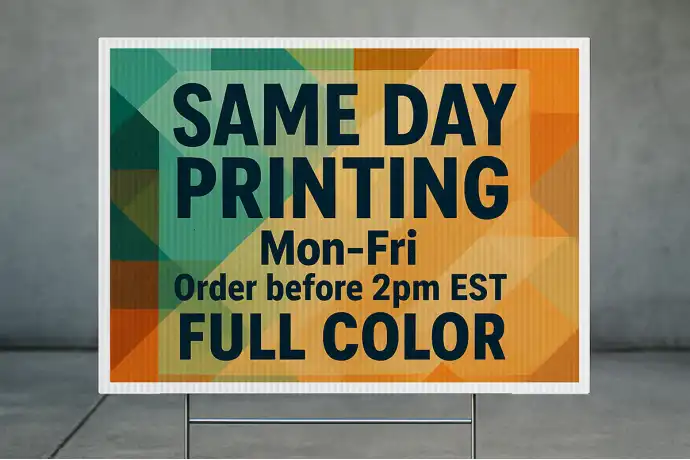10 Pack Same Day Yard Signs - 24x18
