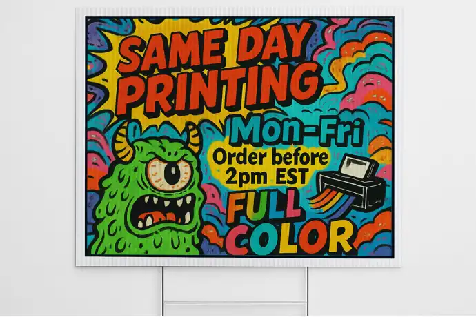 10 Pack Same Day Yard Signs - 24x18